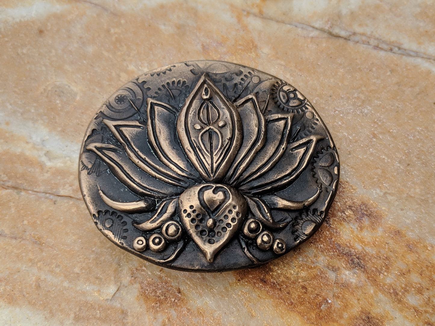 Lotus Bronze Buckle