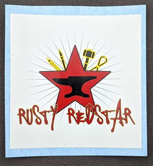 Rusty Redstar Sticker